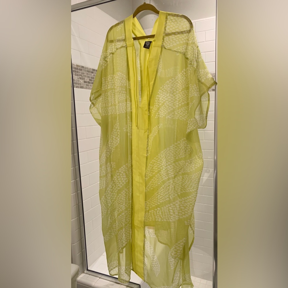 Vince Camuto Sheer Yellow Cover-Up